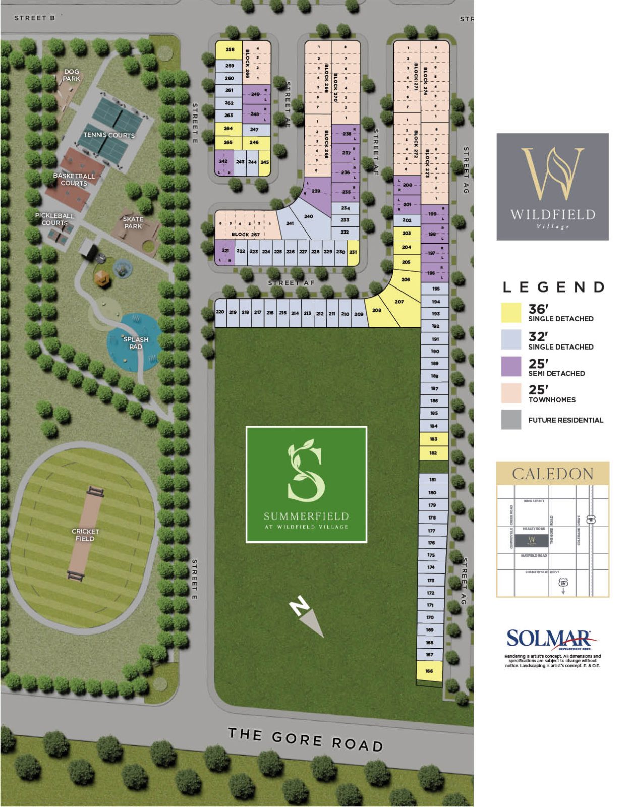 Summerfield site plan at Wildfield Village